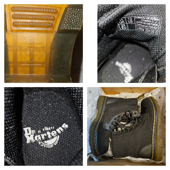 Dr. Martens Kids' Combs Lace Up Boot Toddler Size 12 Black NEW WITH BOX - Picture 11 of 12
